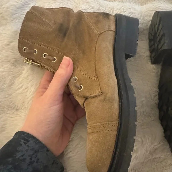 All Saints Ariel Camel Combat Boots - Picture 4 of 9